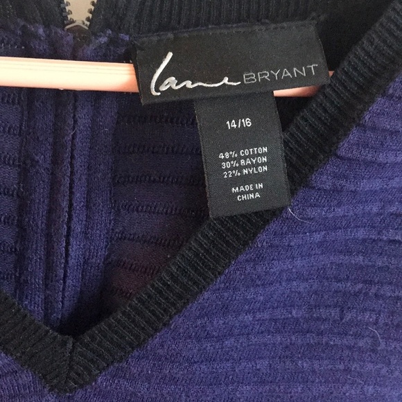 Purple/black Lane Bryant sweater - Picture 2 of 5